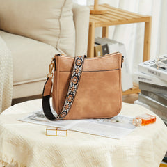 Crossbody Bags For Women, Trendy Vegan Leather Hobo Purses, Shoulder Handbags With Wide Shoulder Strap