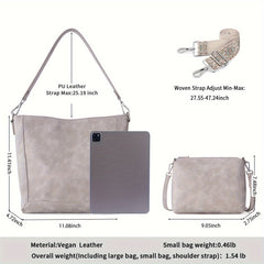 Bolsos tipo hobo para mujer, bandoleras pequeñas de piel vegana, bandoleras tipo cubo con correa ajustable para guitarra.