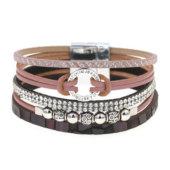 WELLMORE - Nuevas pulseras de cuero para mujer, modernas pulseras de cuero para mujer, joyería de moda, pulseras magnéticas, regalos para mujer