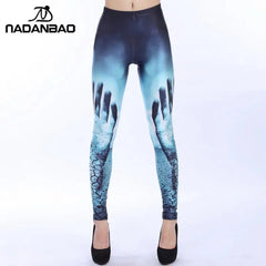 NADANBAO New Fashion Cute Cartoon Slim Legins High Waist Elastic Leggins Printed Women Leggings Women Pants