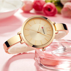 Relojes de mujer de primera marca de lujo CURREN 9012, relojes de cuarzo para mujer, reloj de pulsera informal de moda para mujer, reloj femenino