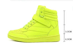 Hidden Height Increasing shoes Women Sneakers autumn winter shoes PU Leather trainers Woman High Top sport shoes ST213