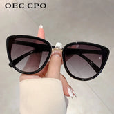 Vintage Cat Eye Sunglasses Women Fashion Coating Mirror Shades Sun Glasses Female Trendy Gradient Style UV400 Outdoor Eyewear