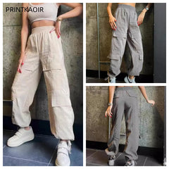 Women's Pants Tienda Traf High Waisted Drawstring Leggings Workwear Longs Sports Wide Leg Trousers Summer Thin Clothing