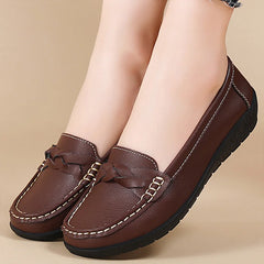 Shoes Women Slip On Casual Flats For Women's Loafer Soft Leather Zapatos De Mujer 2025 Flat Shoes Women Footwear White Shoes