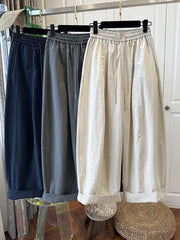 Women Loose Casual Pants 2025 New High Waist Wide Legs Trousers Korean Fashion Versatile Female Straight Through Pants