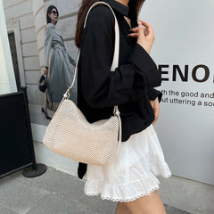 Handbags handbags for women luxury handbags for women Summer niche high sense one shoulder grass woven bag girl 2025