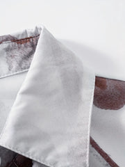 2025 New Fashion Dresses Autumn New Long Sleeve Lapel Shirt Dress Patchwork Printing Elegant Loose Commuter Women's Dresses