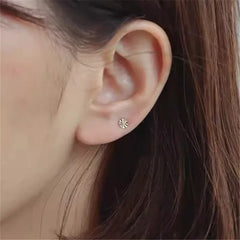 925 Sterling Silver Plating 14K Gold Exquisite Pattern Circle Earrings for Women Fashion Versatile Minimalist Jewelry