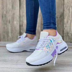 Tenis para mujer, zapatillas de plataforma informales para mujer 2025, nuevas zapatillas de correr cómodas de malla antideslizantes, zapatillas de talla grande para mujer