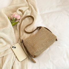 Handbags handbags for women luxury handbags for women Summer niche high sense one shoulder grass woven bag girl 2025