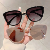 Casual Vintage Cat Eye Sunglasses Coated UV400 Protective Eyewear Gradient Lens Trendy Mirror Shades for Women & Men