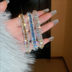 Crystal-encrusted Round Clasp Bracelet Unique And Niche Design Sense Bracelets Elegant Light Luxury Jewelry For Women