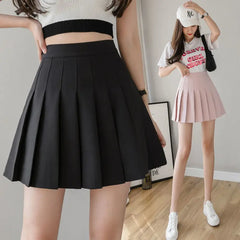 Skirts Women Pleated High Waist Y2k Schoolgirls Solid Casual Streetwear All-match Korean Style Trendy Novelty Daily Comfortable