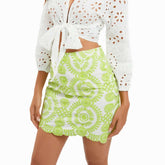 Summer Skirt Women 2025 New Fashion Stylish Embroidery Above Knee A-Line Bottom Wear