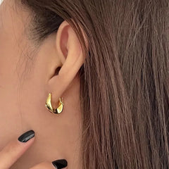 Pendientes de plata de ley 925 para mujer, aros versátiles para la oreja, joyería de moda para niñas, regalos de Año Nuevo, accesorios