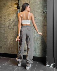 Women's Pants Tienda Traf High Waisted Drawstring Leggings Workwear Longs Sports Wide Leg Trousers Summer Thin Clothing