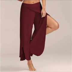 Women's Pants Sexy Crossover Sexy Wide-legged Yoga Pants