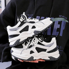 Zapatos vulcanizados de plataforma para mujer, zapatillas transpirables con cordones, informales, clásicos y gruesos