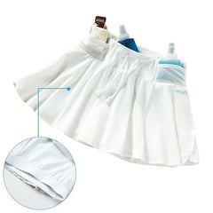 Running Short Skirt with Lining for Women in Summer Breathable Training Fitness Track and Field Marathon Running Skirt