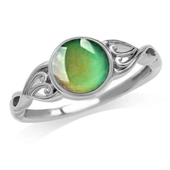 Anillo de piedra lunar que cambia de color, regalo de joyería de moda