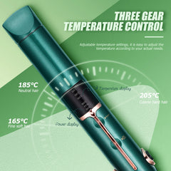 Wireless Charging Hair Straightener Curler Portable Mini USB Cordless Compact Travel Size Gold Adjustable Lightweight for Women