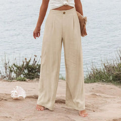 New Pants for Woman Office Elegant Wide Leg Pants for Women High Waist Plare Pants Wide Pants Female Clothes Pantalonede Mujer