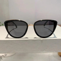 Casual Vintage Cat Eye Sunglasses Coated UV400 Protective Eyewear Gradient Lens Trendy Mirror Shades for Women & Men