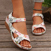 Sandalias de verano para mujer, zapatos antideslizantes, sandalias suaves para mujer, sandalias de cuña para mujer, sandalias retro, calzado para mujer