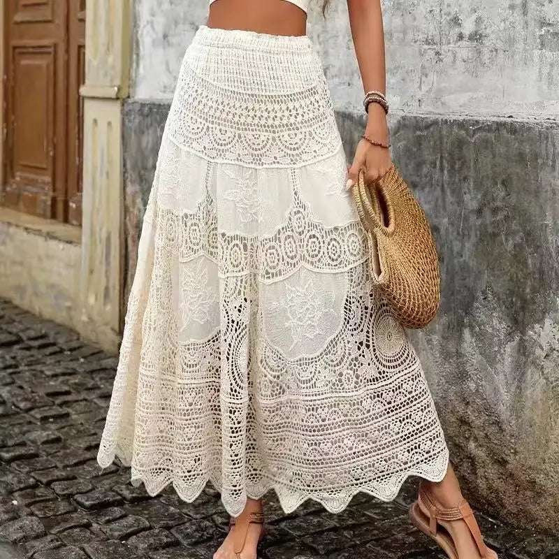 Half Skirt Women's Summer New Design Sense Niche Temperament Casual Long Skirt