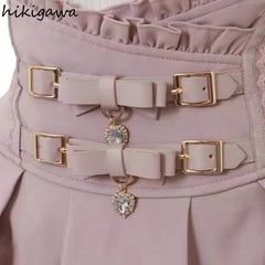 Japanese Skirts for Women High Waist A-line Ruffles Jupe Fashion Summer Saia 2025 Faldas Mujer De Moda Sweet Y2k Mini Skirt