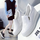 Zapatos de primavera 2025 para mujer, zapatillas informales con tacón nuevo para mujer, zapatillas de plataforma con cuña y aumento de altura