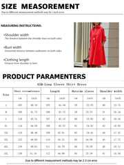 2025 New Fashion Dresses Autumn New Long Sleeve Lapel Shirt Dress Patchwork Printing Elegant Loose Commuter Women's Dresses