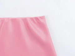 Satin Skirt Woman High Waist Elegant Long Skirts For Women Fashion Summer Midi Skirt Office Women's Skirts