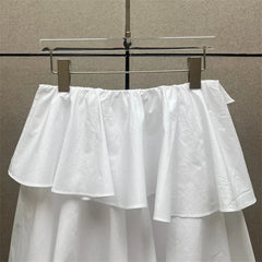 Women's skirt New irregular ruffle edge slim fit women's half skirt for summer 2025 High waist slim pure cotton long skirt y2k