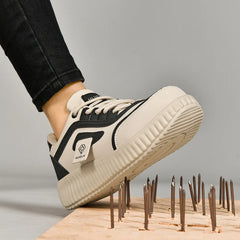 Zapatos de seguridad ligeros para mujer, cómodos zapatos de trabajo para mujer, zapatillas con punta de acero, transpirables, antideslizantes, botas de trabajo de senderismo de verano para mujer.