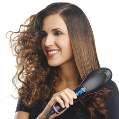 Electric Hair Straightener Brush Ionic Hair Straightening Iron Professional Ceramic Hair Styling Massager Tools Heating Hot Comb