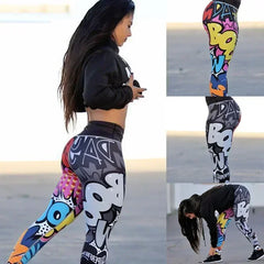 Women's Digital Print Leggings Workout Leggings High Waist Push Up Leggings Women's Fitness Leggings