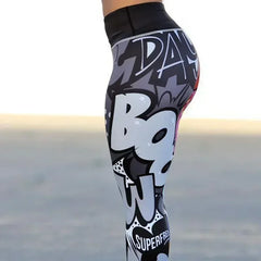Women's Digital Print Leggings Workout Leggings High Waist Push Up Leggings Women's Fitness Leggings