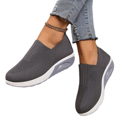 Women Walking Shoes Air Cushion Non Slip Orthopedic Shoes Ladies Platform Mules Breathable Wedge Female Sneakers 2025
