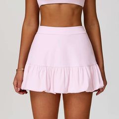 Yoga Skirt Women Yoga Shorts Summer High Waist Pocket Skirt Sports Skirt Solid Color Running Training Quick drying Tennis Skirt