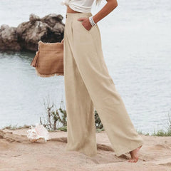 New Pants for Woman Office Elegant Wide Leg Pants for Women High Waist Plare Pants Wide Pants Female Clothes Pantalonede Mujer