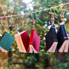 Pendientes de libro de regalo para profesora de moda, joya clásica hecha a mano, joyería de belleza, hermosa declaración de boda, regalo para mujer.