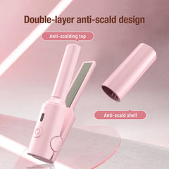 Professional Hair Straightener Curler Comb USB Connect Fast Heating Negative Ion Straighten Comb Styling for Home Travel Women
