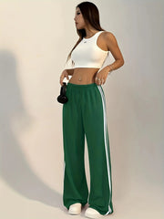 Women's casual long pants versatile fashion trousers spring and autumn style girls solid color pants