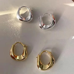 Pendientes de plata de ley 925 para mujer, aros versátiles para la oreja, joyería de moda para niñas, regalos de Año Nuevo, accesorios