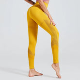 Women Fitness Leggings High Waist Seamless Yoga Pants Leg Hollow Out Design Lady Workout Running Leggings Hip Lift Slim Tights