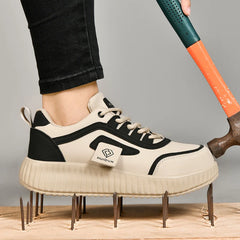 Zapatos de seguridad ligeros para mujer, cómodos zapatos de trabajo para mujer, zapatillas con punta de acero, transpirables, antideslizantes, botas de trabajo de senderismo de verano para mujer.