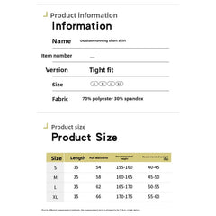 Running Short Skirt with Lining for Women in Summer Breathable Training Fitness Track and Field Marathon Running Skirt