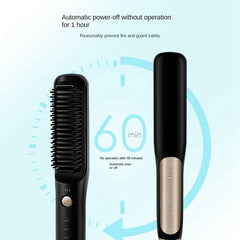 ABXH Cordless Hair Straightening Brush Electric Hair Smoothing Brush Beard Straightener For Rechargeable Heated Comb